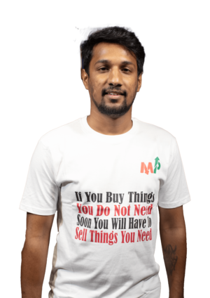 white tshirt finance saying online